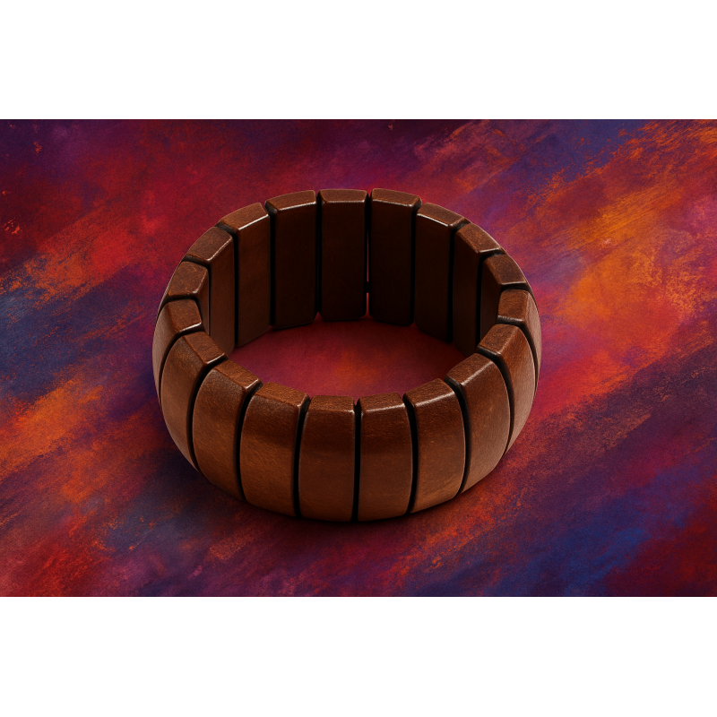 Дамска гривна тъмно дърво Wood Art Style